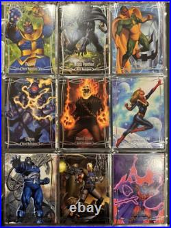 2016 Marvel Masterpieces Trading Cards COMPLETE TIER 1-3 BASE SET, #1-81 Jusko