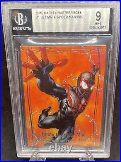 2016 Marvel Masterpieces Ultimate Spider-Man #1, (0356/1999) BGS Graded 9 Mint