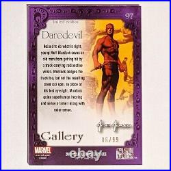 2016 UD Marvel Masterpieces DAREDEVIL Bronze Gallery Parallel INSERT /99