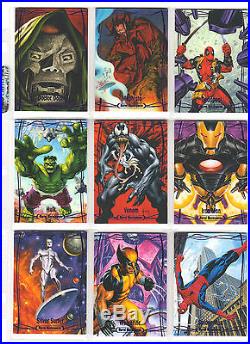 2016 Upper Deck Marvel Masterpieces 1-90 epic purple set plus chase (143 cards)