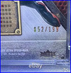 2017 Fleer Ultra Marvel Metal PMG Bronze #52/199 Spider-Man #MM50 PSA 8