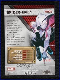 2017 Fleer Ultra Marvel Spider-Man Metal PMG Red 37/99 Spider-Gwen #MM22 00bt