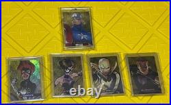 2017 Fleer Ultra Marvel Spider-Man Royal Foil Pattern /99 (5 cards)