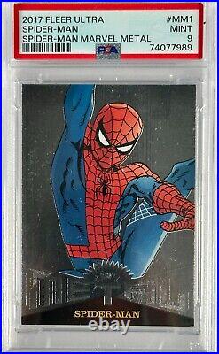 2017 Fleer Ultra Spider-Man Marvel Metal Spider-Man #MM1 PSA 9 MINT