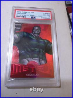 2017 Fleer Ultra Spider-Man PMG Red #MM15 Sandman PSA 8 POP TWO BOMB BEST PRICE