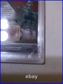 2017 Fleer Ultra Spider-Man PMG Red #MM15 Sandman PSA 8 POP TWO BOMB BEST PRICE