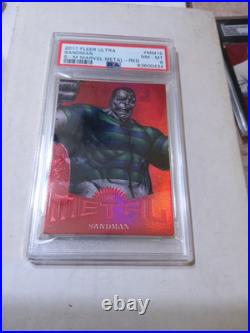 2017 Fleer Ultra Spider-Man PMG Red #MM15 Sandman PSA 8 POP TWO BOMB BEST PRICE