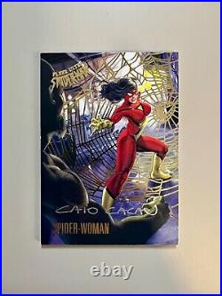 2017 Marvel Fleer Ultra Spider-Man #50 Spider-Woman Gold Web #/49 Autograph Auto