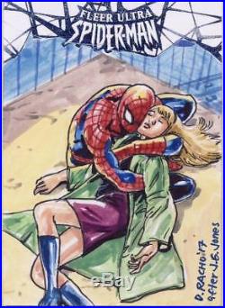 2017 Marvel Fleer Ultra Spiderman Sketch Card Racho Death of Gwen Stacy