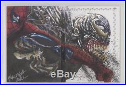 2017 Marvel Premier Dual-Panel Sketch Spider-Man vs Venom by Mick & Matt Glebe