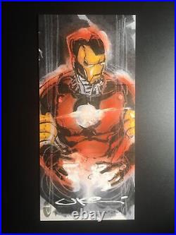 2017 Marvel Premier Iron Man triple panel sketch Uko Smith