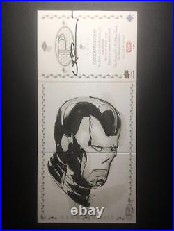 2017 Marvel Premier Iron Man triple panel sketch Uko Smith