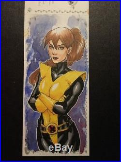 2017 Marvel Premier Jean Grey Phoenix Kitty Pryde quad panel sketch Catraca