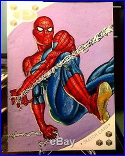 2017 Marvel Premier Spider-Man Jumbo 5x7 Sketch Card By Jim Faustino