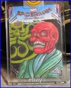 2017 Marvel Spider-man HomeComing 1/1 Autographed Sketch Card/Red Skull