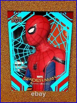 2017 Upper Deck Marvel Homecoming Spider-Man Blue Foil /99 Gem Mint #67 HOTTTTTT