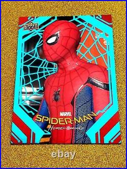 2017 Upper Deck Marvel Homecoming Spider-Man Blue Foil /99 Gem Mint #67 HOTTTTTT