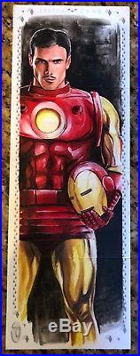 2017 Upper Deck Marvel Premier Fred Ian Iron Man Stark Quad Panel Sketch Card