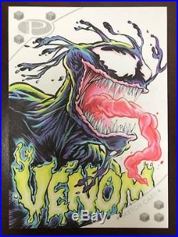 2017 Upper Deck Marvel Premier Jason Crosby Venom 5x7 Full Color Sketch 1/1