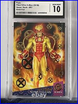 2018 Fleer Ultra X-Men Gold /99, Super Villain PYRO CGC 10 Gem Mint, Pop 1 2018 Fleer Ultra X-Men Gold /99, Super Villain PYRO CGC 10 Gem Mint, Pop 1