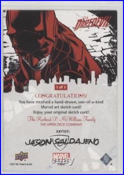 2018 Marvel Daredevil Seasons 1 & 2 Sketch Cards 1/1 Jason Saldajeno Auto p1l