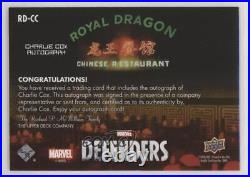 2018 Marvel Defenders Markings of the Royal Dragon Charlie Cox #RD-CC Auto 2y5