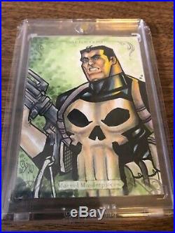 2018 Marvel Masterpieces 1/1 Sketch Punisher By Chris Mcjunkin