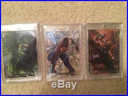 2018 Marvel Masterpieces Complete Base Set w High Numbers SP 1-90 + Canvas