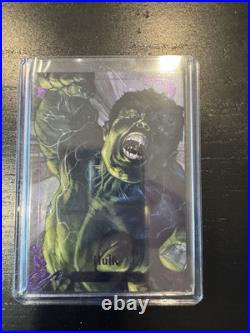 2018 Marvel Masterpieces HULK (141/199) TIER 4 EPIC PURPLE CARD, #86 NM! UD