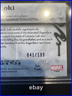 2018 Marvel Masterpieces HULK (141/199) TIER 4 EPIC PURPLE CARD, #86 NM! UD