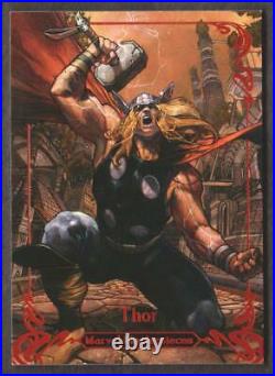 2018 Marvel Masterpieces Legendary Orange Parallel Trading Card #84 Thor 89/99
