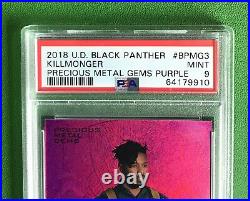 2018 UD Marvel Erik Killmonger PMG Precious Metal Gems PSA 9 Black Panther