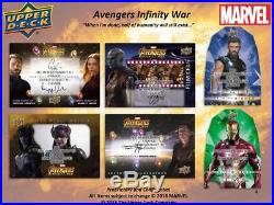 2018 UD Upper Deck Marvel Avengers Infinity War Hobby Box
