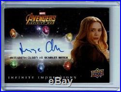 2018 Upper Deck Marvel Avengers Infinity War #II-SW Elizabeth Olsen Auto Card