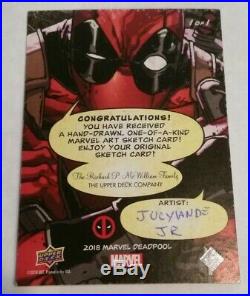 2018 Upper Deck Marvel Deadpool Juggernaut Sketch Card by JUCYLANDE Jr 1/1
