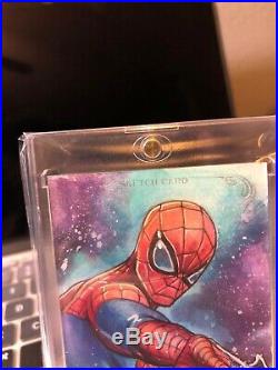 2018 Upper Deck Marvel Masterpieces Spider-Man Sketch By Bella #1/1