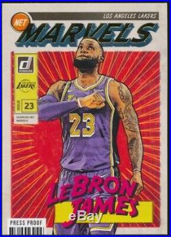 2019-20 Panini Donruss Basketball Lebron James Net Marvels Press Proof Lakers