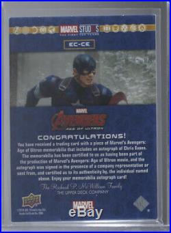 2019 UD Marvel Studios First 10 Years Chris Evans Eclectic Relic Auto Autograph