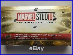 2019 Upper Deck MARVEL STUDIOS THE FIRST TEN(10) YEARS sealed hobby box