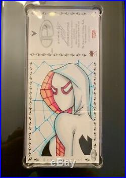 2019 Upper Deck Marvel Premier Spider-Gwen 3 Panel Sketch Card By Emmvill 1/1