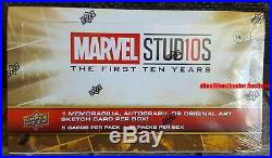2019 Upper Deck Marvel Studios First Ten Years Sealed Trading Card Box 10th