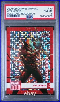 2020-21 Upper Deck Marvel Annual Foil Hologram 30/49 Wolverine #50 PSA 8
