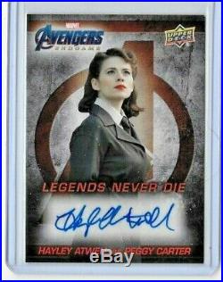 2020 Hayley Atwell Upper Deck Avengers Captain Marvel Endgame Auto Peggy Carter