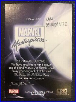 2020 Marvel Masterpieces Magneto 1/1 Sketch Card By Ian Quirante