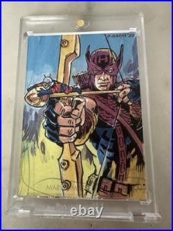 2020 Marvel Masterpieces Sketch Card 1/1 Hawkeye & Antman By Dominic Pacho Rare 2020 Marvel Masterpieces Sketch Card 1/1 Hawkeye & Antman By Dominic Pacho Rare