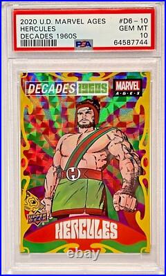 2020 Upper Deck Marvel Ages Decades 1960's Hercules D6-10 PSA GM 10 POP = 1