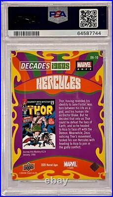 2020 Upper Deck Marvel Ages Decades 1960's Hercules D6-10 PSA GM 10 POP = 1