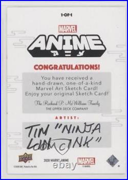 2020 Upper Deck Marvel Anime Sketch Cards 1/1 Timothy Lim #NNO Auto Sketch l6f