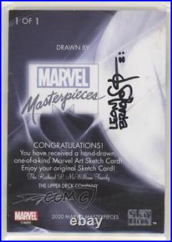 2020 Upper Deck Marvel Masterpieces Sketch Cards Leon Braojos #SKT Auto p1l