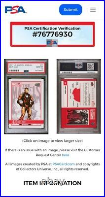 2021-2022 Marvel Annual Upperdeck PSA 10? Iron Man (Base)? , Plus Bonus Cards